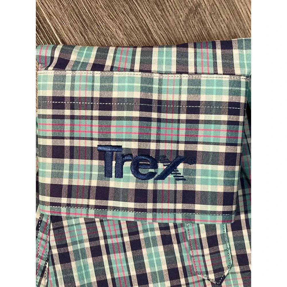 Peter Millar Summer Comfort Shirt Mens Blue Plaid Long Sleeve Shirt Size XL - Picture 8 of 8